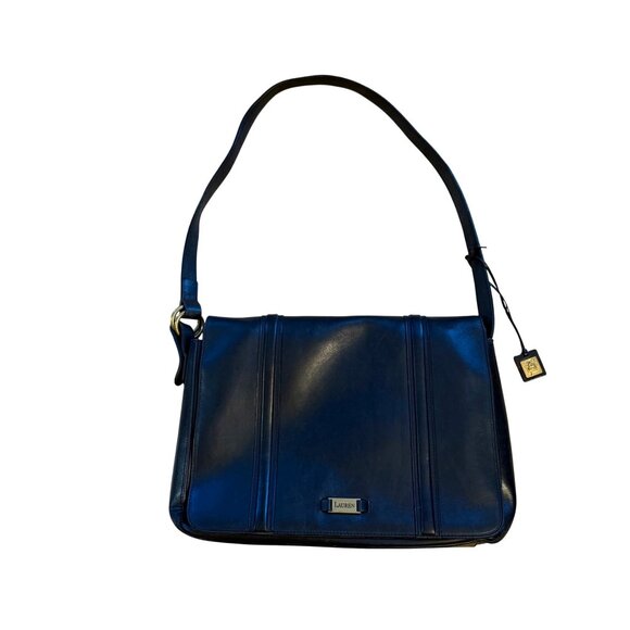 Lauren Ralph Lauren Black Leather Shoulder Bag Vintage